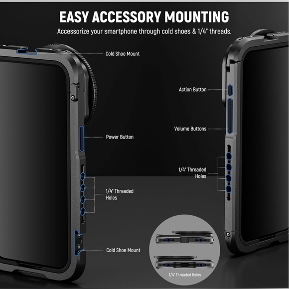 NEEWER 15 Pro Max Phone Cage Video Rig with Dual Handles Compatible with iPhone - Picture 10 of 10